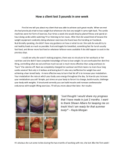 How a client lost 3 pounds in one week - E-fit