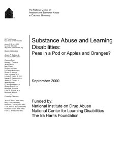 Substance Abuse and Learning Disabilities