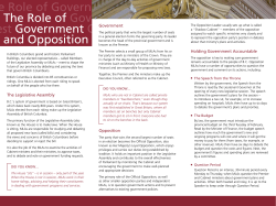 The Role of Government and Opposition