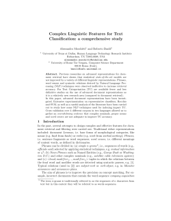 Complex Linguistic Features for Text Classification