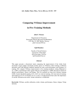 Comparing VO2max Improvement in Five Training Methods