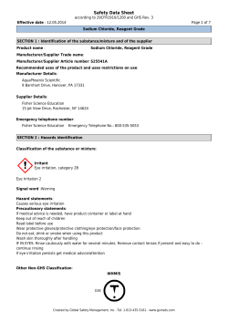Sodium Chloride - The College of Life Sciences
