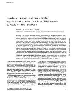 Coordinate, Equimolar Secretion of Smaller Peptide Products