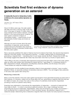 Scientists find first evidence of dynamo generation on