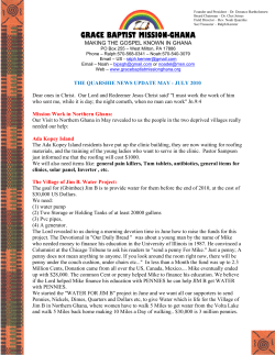 Newsletter: May - July 2010 - Grace Baptist Mission