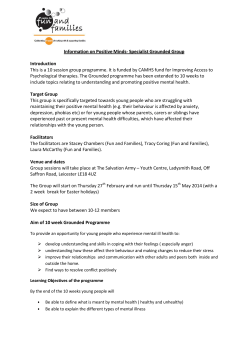 Information on Positive Minds- Specialist Grounded Group