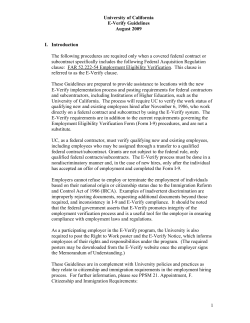 E-Verify Guidelines August Revision - UCnet