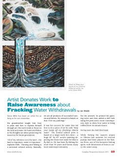 Artist Donates Work to Raise Awareness about Fracking Water