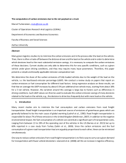The computation of carbon emissions due to the net payload on a