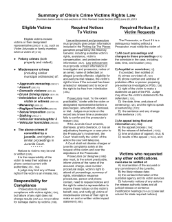 Summary of Victim Rights Laws in Ohio - Word