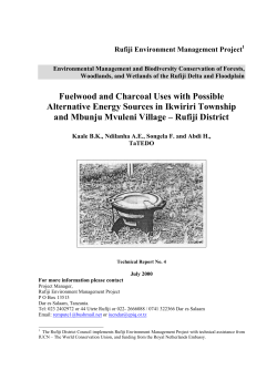 FUELWOOD AND CHARCOAL USES WITH POSSIBLE