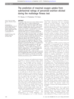 Maximal oxygen uptake submaximal capacities