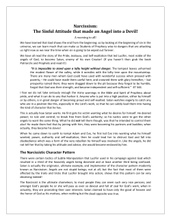 Narcissism: The Sinful Attitude that made an Angel