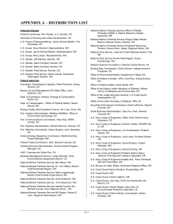 OLNG and WEP DEIS Appendix A - Distribution List