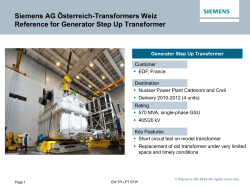 Siemens AG &Ouml;sterreich-Transformers Weiz Reference for Generator