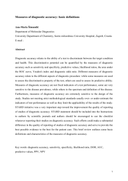 Measures of diagnostic accuracy: basic definitions