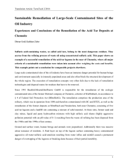 Sustainable Remediation of Large-Scale