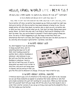 hello, cruel world lite