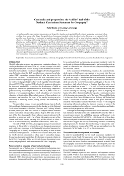 Continuity and progression: the Achilles` heel of the National