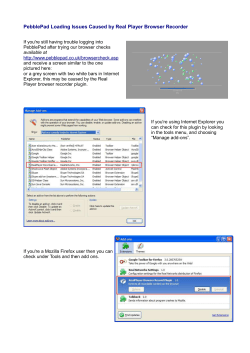 PebblePad Loading Issues Caused by Real Player Browser