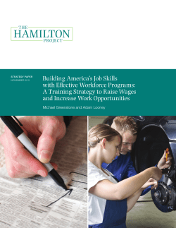 Building America`s Job Skills with Effective Workforce Programs: A