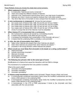 Exam 2 2009 multiple choice Key