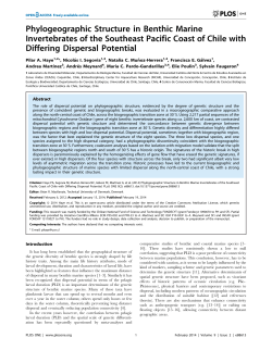 Phylogeographic Structure in Benthic Marine Invertebrates of