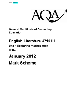 January 2012 Mark Scheme