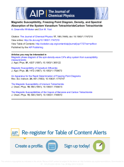 Magnetic Susceptibility, Freezing Point Diagram, Density, and