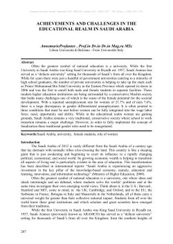 achievements and challenges in the educational realm in saudi arabia