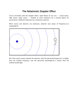 The Relativistic Doppler Effect