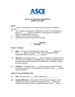 Branch Bylaws