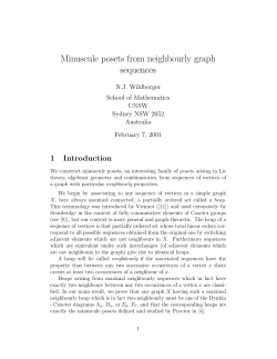 Minuscule posets from neighbourly graph sequences