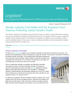 Senate Judiciary Committee and the Supreme Court