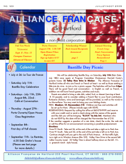 Juillet:Ao&ucirc;t Newsletter09 web - Alliance Fran&ccedil;aise de Hartford