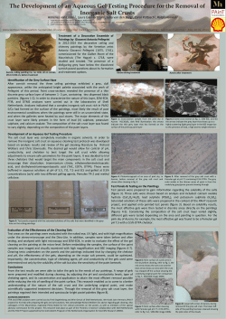 The Development of an Aqueous Gel Testing Procedure for the
