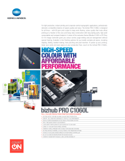 bizhub PRO C1060L HIGH-SPEED COLOUR WITH