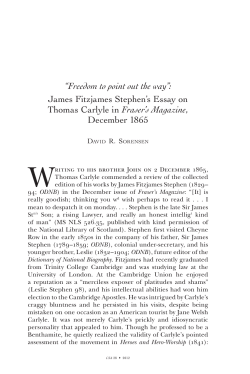 &ldquo;Freedom to point out the way&rdquo;: James Fitzjames Stephen`s Essay