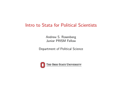 Intro to Stata for Political Scientists