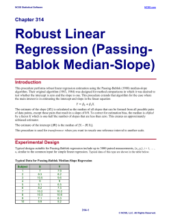 Robust Linear Regression (Passing-Bablok Median