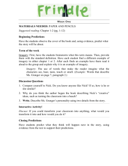 Grade 3 - Frindle