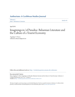 Bahamian Literature and the Culture of a Tourist Economy