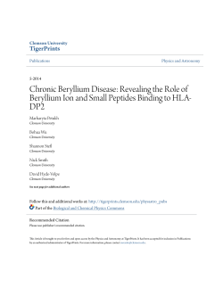 Revealing the Role of Beryllium Ion and Small Peptides