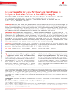 Echocardiographic Screening for Rheumatic Heart Disease in