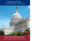 The Path to Peace &ndash; - Love for All, Hatred For None