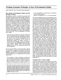 Teaching Economics Principles as Part of