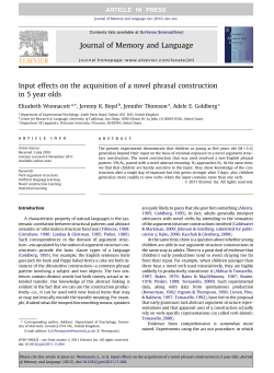 Input effects on the acquisition of a novel phrasal