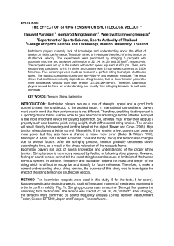 The Effect Of String Tension On Shuttlecock