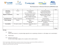 Pain Assessment in Advanced Dementia (PAINAD) Scale