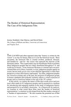 The Burden of Historical Representation